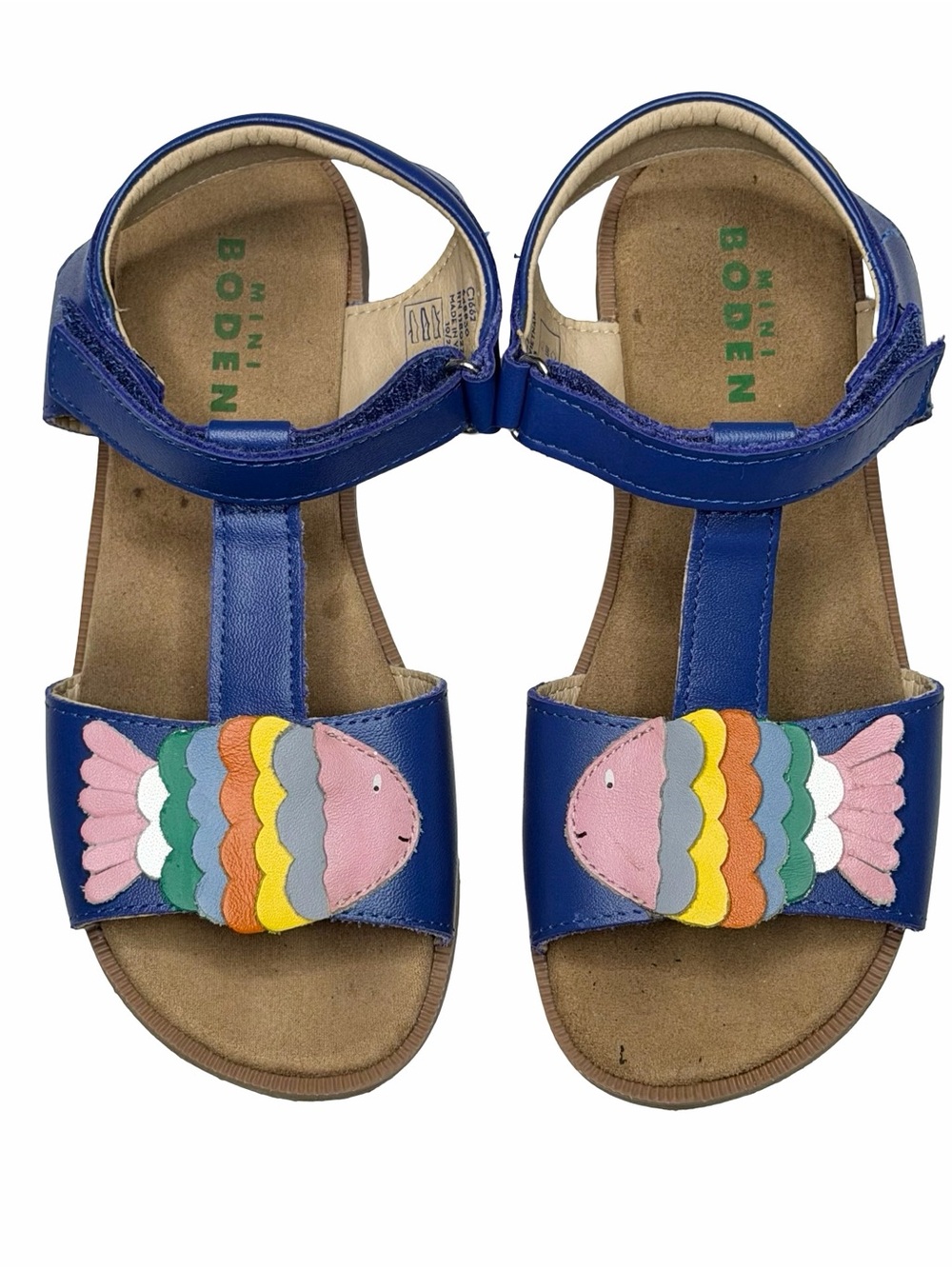 Mini Boden Fish T-Strap Sandals
